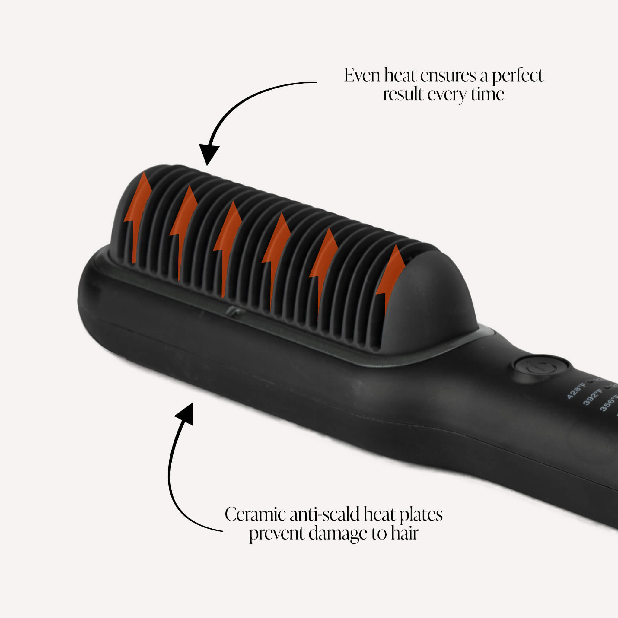 Comforth Smoothing Brush - 2-in-1 Comb and Straightening Iron